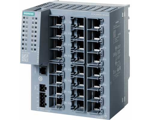Siemens 6GK5224-0BA00-2AC2 Управляемый коммутатор Scalance xc224, 24 порта RJ45, поддержка PROFINET и Ethernet/IP Siemens 6GK5224-0BA00-2AC2 Управляемый коммутатор Scalance xc224, 24 порта RJ45, поддержка PROFINET и Ethernet/IP