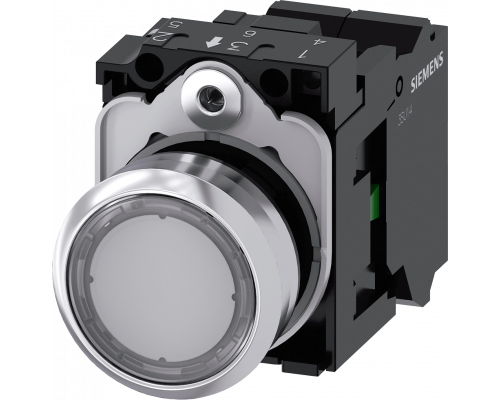 Siemens 3SU1156-0AB70-3BA0 Кнопка с подсветкой, 22mm, металлическая, круглая, с держателем, 1NO, контакты мгновенного действия Siemens 3SU1156-0AB70-3BA0 Кнопка с подсветкой, 22mm, металлическая, круглая, с держателем, 1NO, контакты мгновенного действия