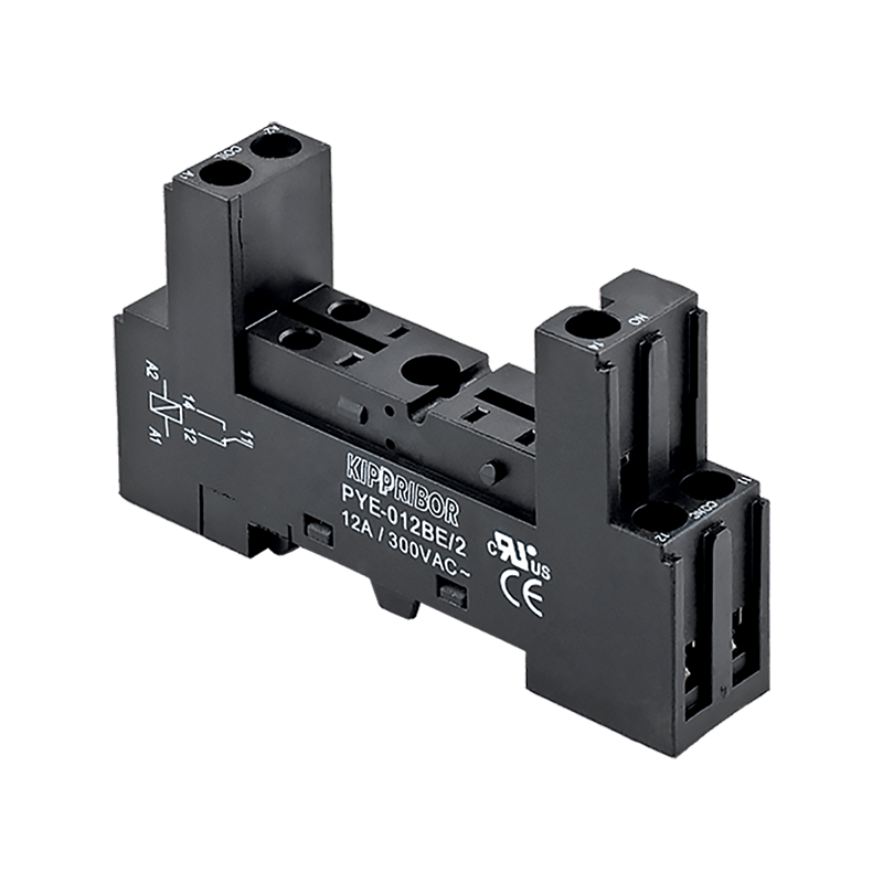 PYF-012BE/2 2-ярусная колодка с винтовыми клеммами для 1-конт. реле, черная PYF-012BE/2 2-ярусная колодка с винтовыми клеммами для 1-конт. реле, черная