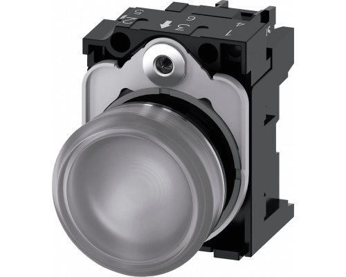 Siemens 3SU1156-6AA70-1AA0 Световой индикатор, 22mm, круглый, металлический, с держателем и модулем подсветки Siemens 3SU1156-6AA70-1AA0 Световой индикатор, 22mm, круглый, металлический, с держателем и модулем подсветки