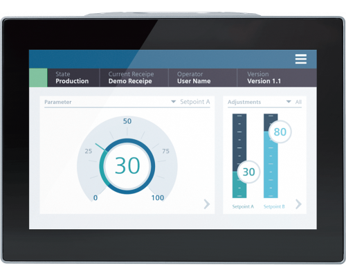 Siemens 6AV2128-3MB57-0BX0 Панель оператора SIMATIC HMI MTP1200 PRO, 12.1" TFT, PROFINET, WinCC Unified Siemens 6AV2128-3MB57-0BX0 Панель оператора SIMATIC HMI MTP1200 PRO, 12.1" TFT, PROFINET, WinCC Unified
