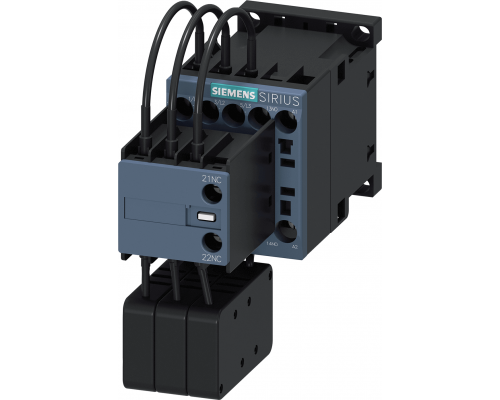 Siemens 3RT2617-1AP03 Контактор, AC-6B, 12.5 кВар/400В, 1NO+1NC, 230V AC 50/60Hz, 3-полюсный, размер S00, клеммная колодка Siemens 3RT2617-1AP03 Контактор, AC-6B, 12.5 кВар/400В, 1NO+1NC, 230V AC 50/60Hz, 3-полюсный, размер S00, клеммная колодка