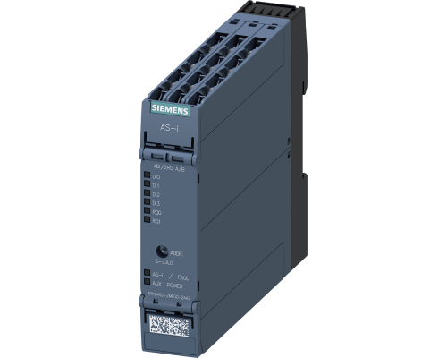 Siemens 3RK2402-2ME00-2AA2 Модуль as-i Slimline Compact SC22.5, цифровой, A/B-подчиненный, 4 ЦВХ/2 РЕЛ Siemens 3RK2402-2ME00-2AA2 Модуль as-i Slimline Compact SC22.5, цифровой, A/B-подчиненный, 4 ЦВХ/2 РЕЛ