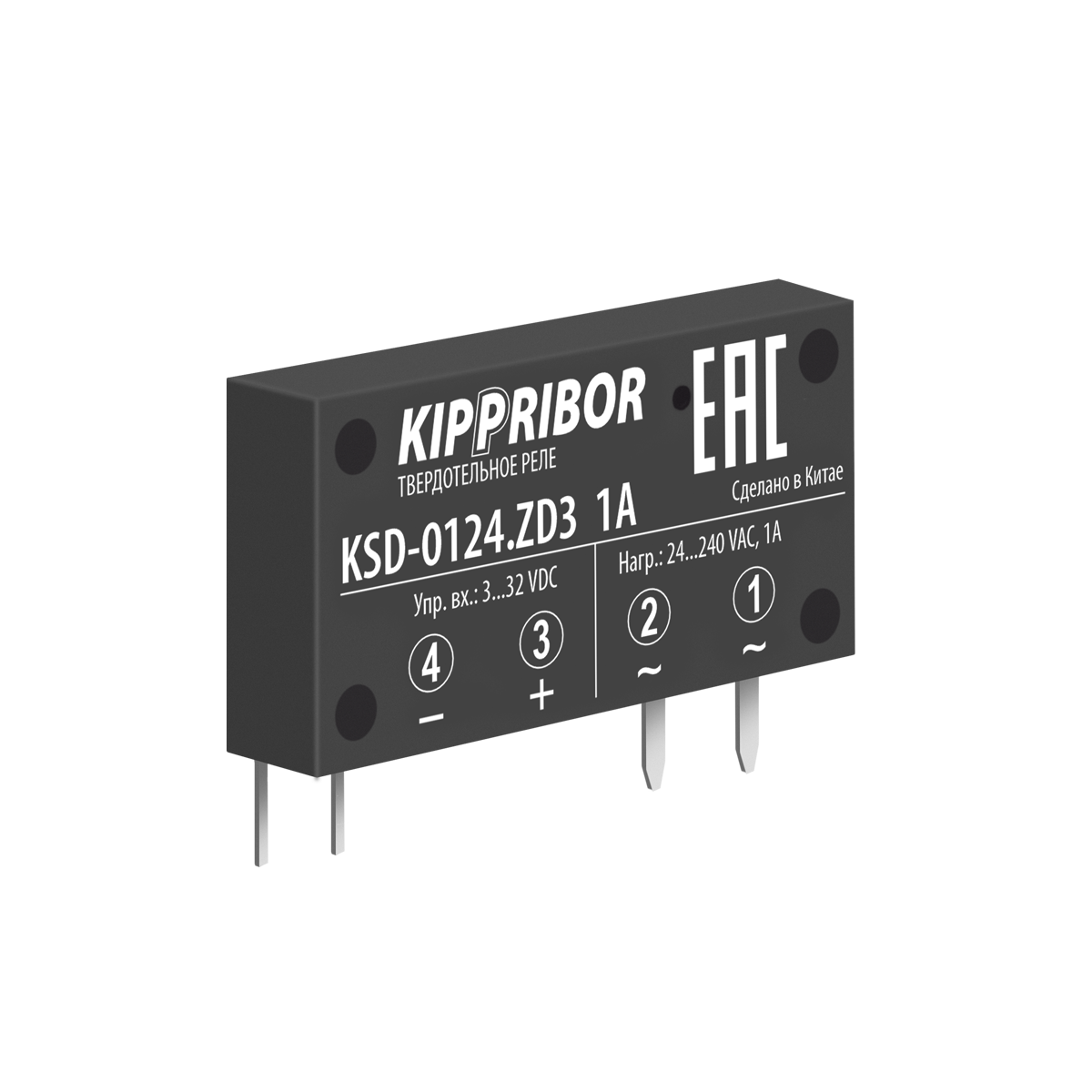 KSD-0244.ZD3 Реле твердотельное 1-ф, тип KSD, 2А KSD-0244.ZD3 Реле твердотельное 1-ф, тип KSD, 2А