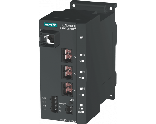 Siemens 6GK5201-3BH10-2BA3 Управляемый коммутатор SCALANCE X201-3P IRT с портами RJ45 и POF SC RJ Siemens 6GK5201-3BH10-2BA3 Управляемый коммутатор SCALANCE X201-3P IRT с портами RJ45 и POF SC RJ
