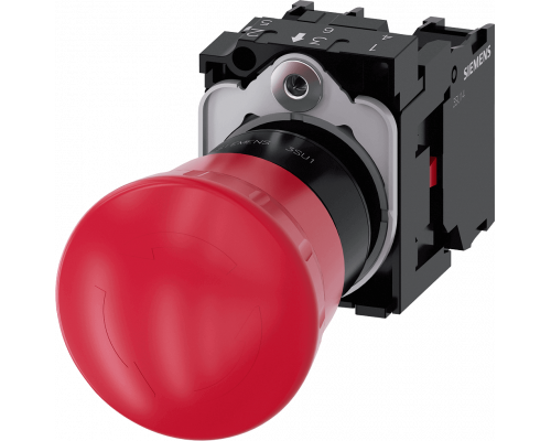 Siemens 3SU1100-1HB20-1PA0 Аварийная грибовидная кнопка, 22mm, пластик, красная, с фиксацией, 1nc Siemens 3SU1100-1HB20-1PA0 Аварийная грибовидная кнопка, 22mm, пластик, красная, с фиксацией, 1nc