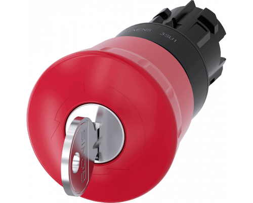 Siemens 3SU1000-1HF20-0AA0 Актуатор грибовидной кнопки, 22мм, пластик, красная кнопка, с замком ronis, sb30 Siemens 3SU1000-1HF20-0AA0 Актуатор грибовидной кнопки, 22мм, пластик, красная кнопка, с замком ronis, sb30
