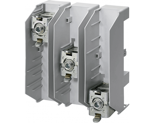 Siemens 8US1941-2AA03 Клеммная колодка, 3-полюсная, для подключения кабелей сечением 150-300 мм², с зазором между шинами 60 мм Siemens 8US1941-2AA03 Клеммная колодка, 3-полюсная, для подключения кабелей сечением 150-300 мм², с зазором между шинами 60 мм