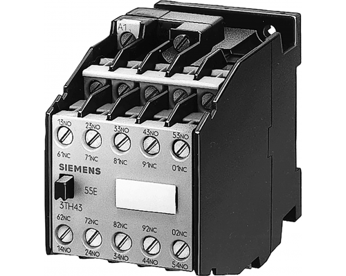 Siemens 3TH4364-4MF0 Вспомогательный контактор, 6NO+4NC, EN50011, управление AC, 110V/132V, Tab коннектор Siemens 3TH4364-4MF0 Вспомогательный контактор, 6NO+4NC, EN50011, управление AC, 110V/132V, Tab коннектор