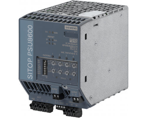 Siemens 6EP3436-8MB00-2CY0 Стабилизированный блок питания, вход 3х~400-500 В, выход 24 В/20 А, 4х5 А, интерфейс PN/IE Siemens 6EP3436-8MB00-2CY0 Стабилизированный блок питания, вход 3х~400-500 В, выход 24 В/20 А, 4х5 А, интерфейс PN/IE