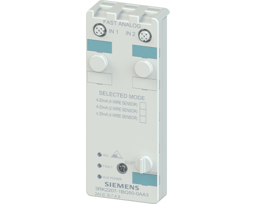 Siemens 3RK2207-1BQ50-0AA3 Модуль ввода-вывода As-interface компактный, IP67, A/B-Slave, 2 аналоговых входа Siemens 3RK2207-1BQ50-0AA3 Модуль ввода-вывода As-interface компактный, IP67, A/B-Slave, 2 аналоговых входа