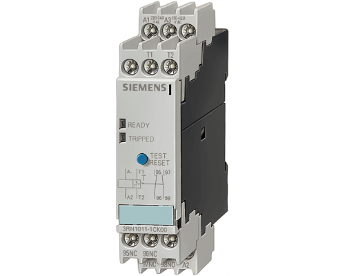 Siemens 3RN1011-1BB00 Реле термисторной защиты электродвигателя, базовый модуль с ручным и удалённым управлением Siemens 3RN1011-1BB00 Реле термисторной защиты электродвигателя, базовый модуль с ручным и удалённым управлением