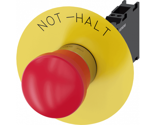 Siemens 3SU1150-1HA20-3FH0 Аварийная грибовидная кнопка, 22мм, металлическая, красная, с фиксацией, 1NO+1NC Siemens 3SU1150-1HA20-3FH0 Аварийная грибовидная кнопка, 22мм, металлическая, красная, с фиксацией, 1NO+1NC