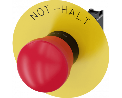 Siemens 3SU1100-1HA20-1CH0 Аварийная грибовидная кнопка, 22mm, пластик, красная, с фиксацией, 1nc, винтовые клеммы Siemens 3SU1100-1HA20-1CH0 Аварийная грибовидная кнопка, 22mm, пластик, красная, с фиксацией, 1nc, винтовые клеммы