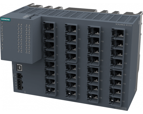 Siemens 6GK5332-0GA00-2AC2 Управляемый коммутатор SCALANCE XC332 Layer 2, 32 порта RJ45, PROFINET IO устройство Siemens 6GK5332-0GA00-2AC2 Управляемый коммутатор SCALANCE XC332 Layer 2, 32 порта RJ45, PROFINET IO устройство