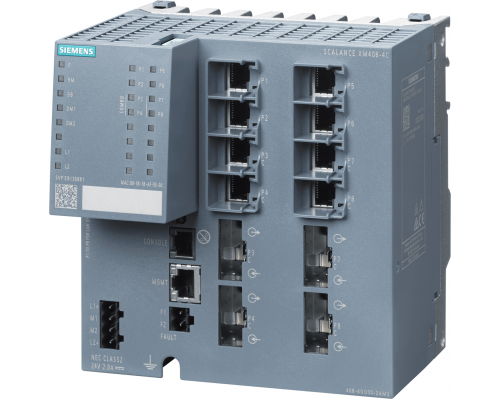 Siemens 6GK5408-4GQ00-2AM2 Управляемый модульный коммутатор Scalance xm408-4c, Layer тройка Siemens 6GK5408-4GQ00-2AM2 Управляемый модульный коммутатор Scalance xm408-4c, Layer тройка