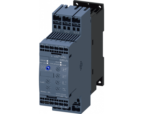 Siemens 3RW4027-2BB15 Устройство плавного пуска, типоразмер S0, 32A, 18.5 кВт/500V, до 40°C Siemens 3RW4027-2BB15 Устройство плавного пуска, типоразмер S0, 32A, 18.5 кВт/500V, до 40°C