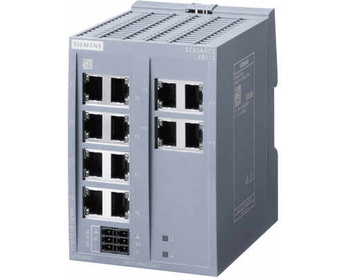 Siemens 6GK5112-0BA00-2AB2 Коммутатор промышленный, 12 портов RJ45, 10/100 Мбит/с, IP20, резервное питание 24 В Siemens 6GK5112-0BA00-2AB2 Коммутатор промышленный, 12 портов RJ45, 10/100 Мбит/с, IP20, резервное питание 24 В