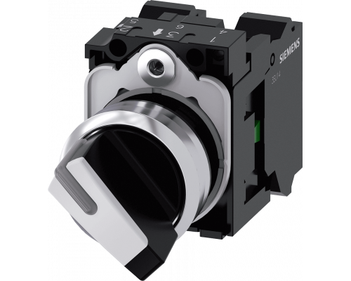 Siemens 3SU1150-2BF60-3MA0 Поворотный переключатель с подсветкой, 22мм, 2 положения, металл, 1NO/1NC Siemens 3SU1150-2BF60-3MA0 Поворотный переключатель с подсветкой, 22мм, 2 положения, металл, 1NO/1NC