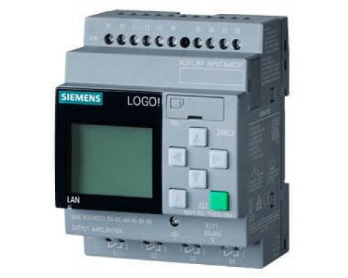 Siemens 6ED1052-1HB08-0BA0 Логический модуль LOGO! 24RCE, 8 DI/4DO, Ethernet, Web-сервер, память 400 блоков Siemens 6ED1052-1HB08-0BA0 Логический модуль LOGO! 24RCE, 8 DI/4DO, Ethernet, Web-сервер, память 400 блоков