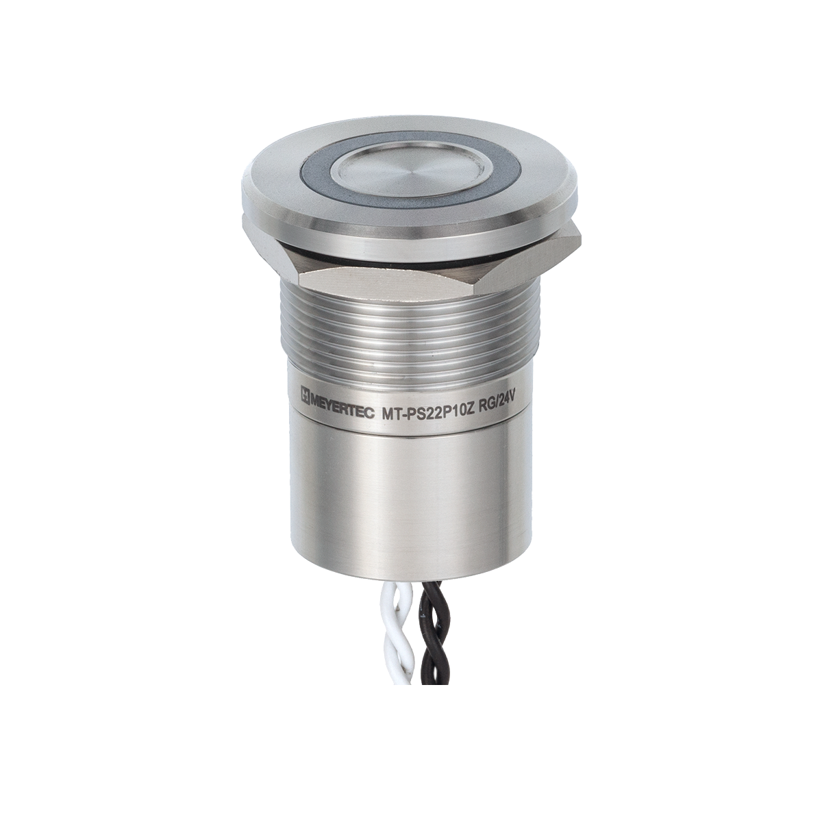 MT-PS22P10ZRG Пьезокнопка, Ø22 мм, подсветка кольцом (красная/зеленая), 4х-проводная, NO, с фиксацией, 24В AC/DC, IP68 MT-PS22P10ZRG Пьезокнопка, Ø22 мм, подсветка кольцом (красная/зеленая), 4х-проводная, NO, с фиксацией, 24В AC/DC, IP68