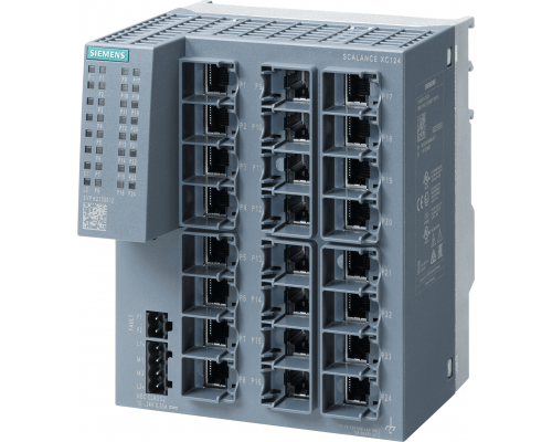 Siemens 6GK5124-0BA00-2AC2 Коммутатор промышленный неуправляемый Scalance xc124, 24 порта RJ45, 10/100 Мбит/с, IP67, резервное питание 24 В Siemens 6GK5124-0BA00-2AC2 Коммутатор промышленный неуправляемый Scalance xc124, 24 порта RJ45, 10/100 Мбит/с, IP67, резервное питание 24 В