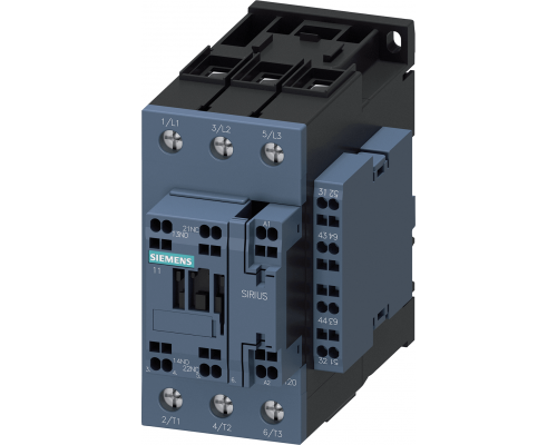 Siemens 3RT2038-3AF06 Контактор, 3-позиционный, 37 кВт, 400 В, с блоком контактов 2НО+2НЗ, питание 110 В, тип S2 Siemens 3RT2038-3AF06 Контактор, 3-позиционный, 37 кВт, 400 В, с блоком контактов 2НО+2НЗ, питание 110 В, тип S2