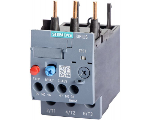 Siemens 3RU6126-4PB0 Реле перегрузки 30...36 А, размер S0, класс 10, для защиты двигателя Siemens 3RU6126-4PB0 Реле перегрузки 30...36 А, размер S0, класс 10, для защиты двигателя