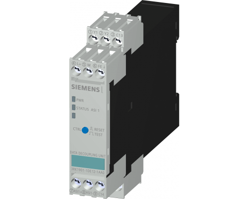 Siemens 3RK1901-1DE12-1AA0 Модуль развязки As-i, 1 x 4A, IP20, Slimline S22.5, винтовые клеммы Siemens 3RK1901-1DE12-1AA0 Модуль развязки As-i, 1 x 4A, IP20, Slimline S22.5, винтовые клеммы