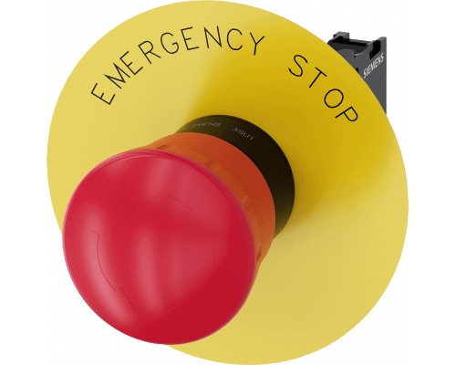 Siemens 3SU1100-1HB20-1CG0 Аварийная грибовидная кнопка, 22mm, пластик, красная, с фиксацией, 1nc, с держателем Siemens 3SU1100-1HB20-1CG0 Аварийная грибовидная кнопка, 22mm, пластик, красная, с фиксацией, 1nc, с держателем