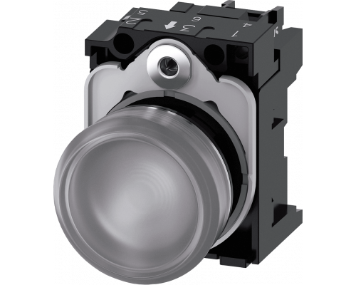 Siemens 3SU1152-6AA70-1AA0 Световой индикатор, 22mm, круглый, металлический глянцевый, с держателем Siemens 3SU1152-6AA70-1AA0 Световой индикатор, 22mm, круглый, металлический глянцевый, с держателем