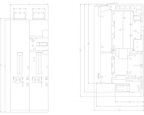 Siemens 3RK1301-0CB00-0AA2 Автомат управления Simatic DP с нереверсивным электромагнитным контактором Siemens 3RK1301-0CB00-0AA2 Автомат управления Simatic DP с нереверсивным электромагнитным контактором