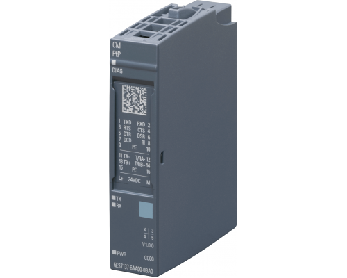 Siemens 6ES7137-6AA01-2BA0 Коммуникационный модуль Simatic ET 200SP CM PTp для RS422, RS485, RS232 Siemens 6ES7137-6AA01-2BA0 Коммуникационный модуль Simatic ET 200SP CM PTp для RS422, RS485, RS232
