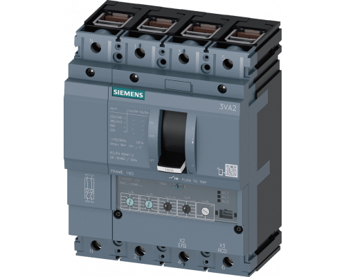 Siemens 3VA2140-8HN46-0AA0 Выключатель в литом корпусе 3va2 iec, типоразмер 160, класс откл. способности L, ICU=150kA @ 415В, 4-полюс. Siemens 3VA2140-8HN46-0AA0 Выключатель в литом корпусе 3va2 iec, типоразмер 160, класс откл. способности L, ICU=150kA @ 415В, 4-полюс.