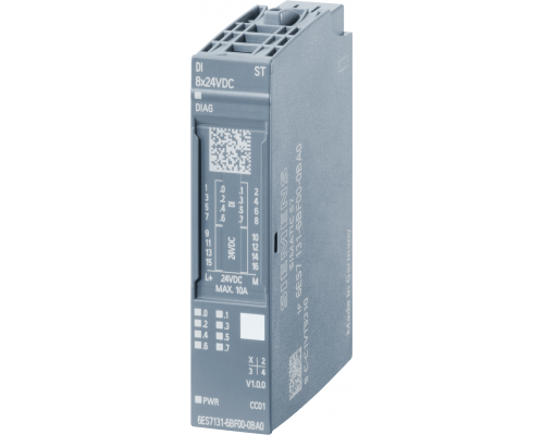 Siemens 6ES7131-6BF00-0CA0 Модуль дискретного ввода DI 8x = 24В High Feature для Simatic ET 200SP, A0, CC01 Siemens 6ES7131-6BF00-0CA0 Модуль дискретного ввода DI 8x = 24В High Feature для Simatic ET 200SP, A0, CC01