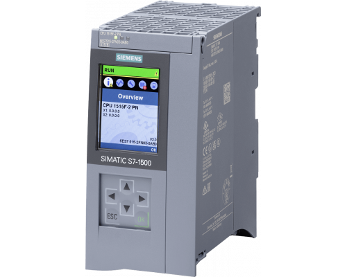 Siemens 6ES7515-2FN03-0AB0 Центральный процессор SIMATIC S7-1500F, CPU 1515F-2 PN, с 1.5 МБ памяти для программы и 4.5 МБ для данных Siemens 6ES7515-2FN03-0AB0 Центральный процессор SIMATIC S7-1500F, CPU 1515F-2 PN, с 1.5 МБ памяти для программы и 4.5 МБ для данных