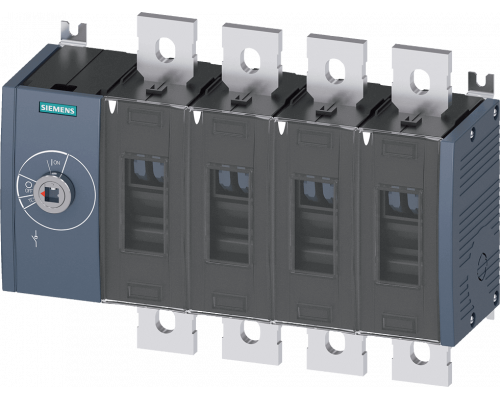 Siemens 3KD4440-0QE10-0 Выключатель-разъединитель 500А, категория размещения III, 4-полюсный, фронтальное управление слева, базовый блок без ручки, плоские клеммы Siemens 3KD4440-0QE10-0 Выключатель-разъединитель 500А, категория размещения III, 4-полюсный, фронтальное управление слева, базовый блок без ручки, плоские клеммы