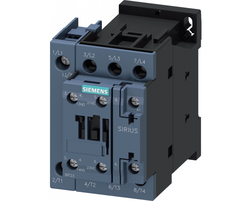 Siemens 3RT2325-1AC20 Контактор, 22 кВт/400 В, 35 А, 1NO+1NC, 4NO, S0, Винтовые Клеммы Siemens 3RT2325-1AC20 Контактор, 22 кВт/400 В, 35 А, 1NO+1NC, 4NO, S0, Винтовые Клеммы