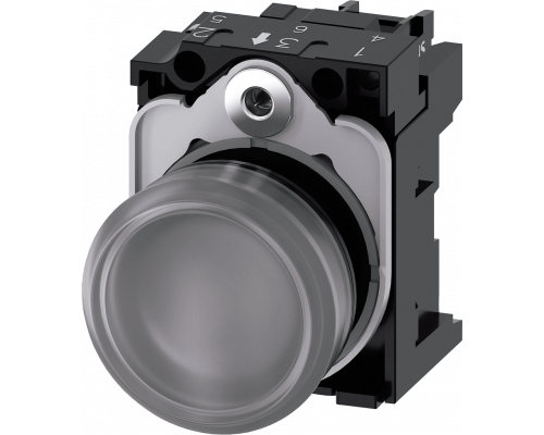 Siemens 3SU1103-6AA70-1AA0 Световой индикатор, 22mm, круглый, пластик, прозрачный матовый рассеиватель, с держателем, модуль подсветки Siemens 3SU1103-6AA70-1AA0 Световой индикатор, 22mm, круглый, пластик, прозрачный матовый рассеиватель, с держателем, модуль подсветки