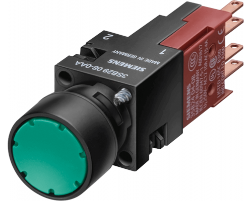 Siemens 3SB2202-0AF01 Комплектное устройство с кнопкой плоской голубого цвета, 1n0 Siemens 3SB2202-0AF01 Комплектное устройство с кнопкой плоской голубого цвета, 1n0