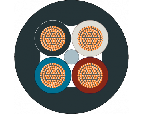 Siemens 6XV1801-2F Силовой кабель FRNC Energy Cable 4x 1.5, 4x1.5 мм², многожильный, до 1000 м Siemens 6XV1801-2F Силовой кабель FRNC Energy Cable 4x 1.5, 4x1.5 мм², многожильный, до 1000 м