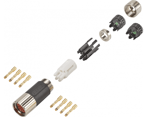 Siemens 6FX2003-0LU00 Штекер силовой, 6-позиционный, гнездо, с накидной гайкой и кабельными зажимами Siemens 6FX2003-0LU00 Штекер силовой, 6-позиционный, гнездо, с накидной гайкой и кабельными зажимами