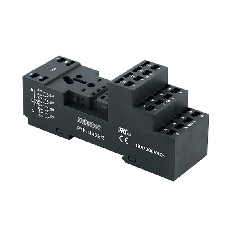 PYF-144BE/3 3-ярусная колодка с самозажимными клеммами для 4-конт. реле серии RP, черная PYF-144BE/3 3-ярусная колодка с самозажимными клеммами для 4-конт. реле серии RP, черная