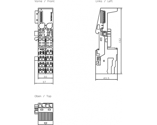 Siemens 6ES7193-4CK20-0AA0 Терминальный модуль Simatic DP TM-P30S44-A0 для ET 200S, 30mm, 2x3+2x4 контакта Siemens 6ES7193-4CK20-0AA0 Терминальный модуль Simatic DP TM-P30S44-A0 для ET 200S, 30mm, 2x3+2x4 контакта