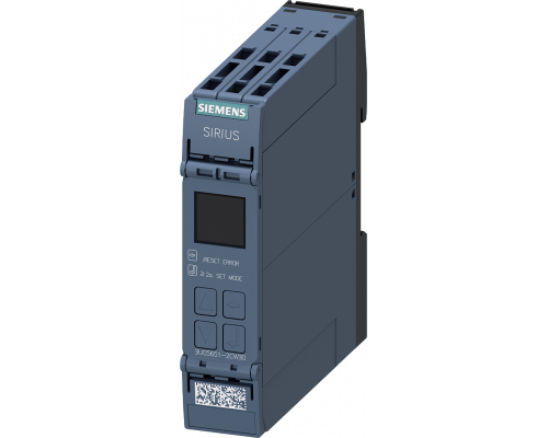 Siemens 3UG5651-2CW30 Реле контроля скорости с цифровым мониторингом, диапазон 0.1 - 6000 об/мин, защита от перерегулирования и недорегулирования Siemens 3UG5651-2CW30 Реле контроля скорости с цифровым мониторингом, диапазон 0.1 - 6000 об/мин, защита от перерегулирования и недорегулирования