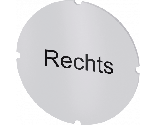 Siemens 3SU1900-0AB71-0AH0 Сменный маркер для кнопок с подсветкой, круглый, молочного цвета с черной надписью, rechts Siemens 3SU1900-0AB71-0AH0 Сменный маркер для кнопок с подсветкой, круглый, молочного цвета с черной надписью, rechts