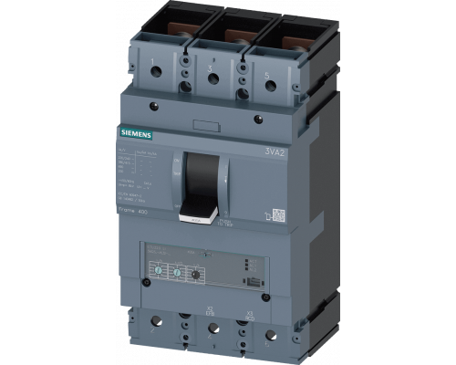 Siemens 3VA2340-7HL32-0AA0 Автоматический выключатель, номинальный ток 400 А, максимальный ток 110 кА, защита от перегрузки 160 А, защита от короткого замыкания 1.5...10 x In Siemens 3VA2340-7HL32-0AA0 Автоматический выключатель, номинальный ток 400 А, максимальный ток 110 кА, защита от перегрузки 160 А, защита от короткого замыкания 1.5...10 x In