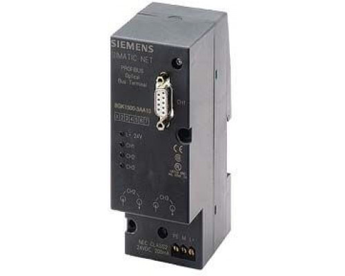 Siemens 6GK1500-3AA00 Терминал для подключения станций с интерфейсом RS485 к оптической сети PROFIBUS-DP Siemens 6GK1500-3AA00 Терминал для подключения станций с интерфейсом RS485 к оптической сети PROFIBUS-DP