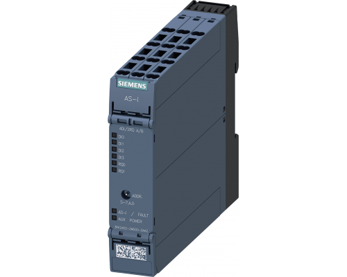 Siemens 3RK2402-2MG00-2AA2 Модуль AS-i Slimline Compact SC22.5, цифровой, A/B-подчиненный, 4 ЦВХ/2 РЕЛ Siemens 3RK2402-2MG00-2AA2 Модуль AS-i Slimline Compact SC22.5, цифровой, A/B-подчиненный, 4 ЦВХ/2 РЕЛ