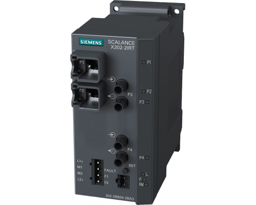 Siemens 6GK5202-2BB00-2BA3 Управляемый коммутатор Scalance X202-2IRT для Simatic net с портами RJ45 и BFOC Siemens 6GK5202-2BB00-2BA3 Управляемый коммутатор Scalance X202-2IRT для Simatic net с портами RJ45 и BFOC